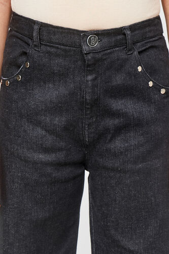Blue Solid Straight Bottom, Black, image 4